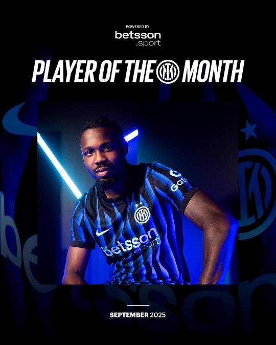 5場比賽3球1助，馬庫斯-圖拉姆榮膺國米9月最佳球員